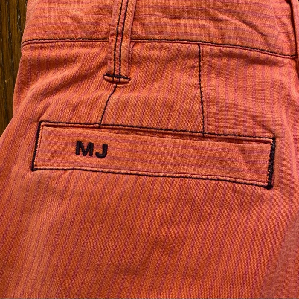 Marc by Marc Jacobs Coral Purple Striped Cotton Shorts Size 0 - Picture 7 of 7